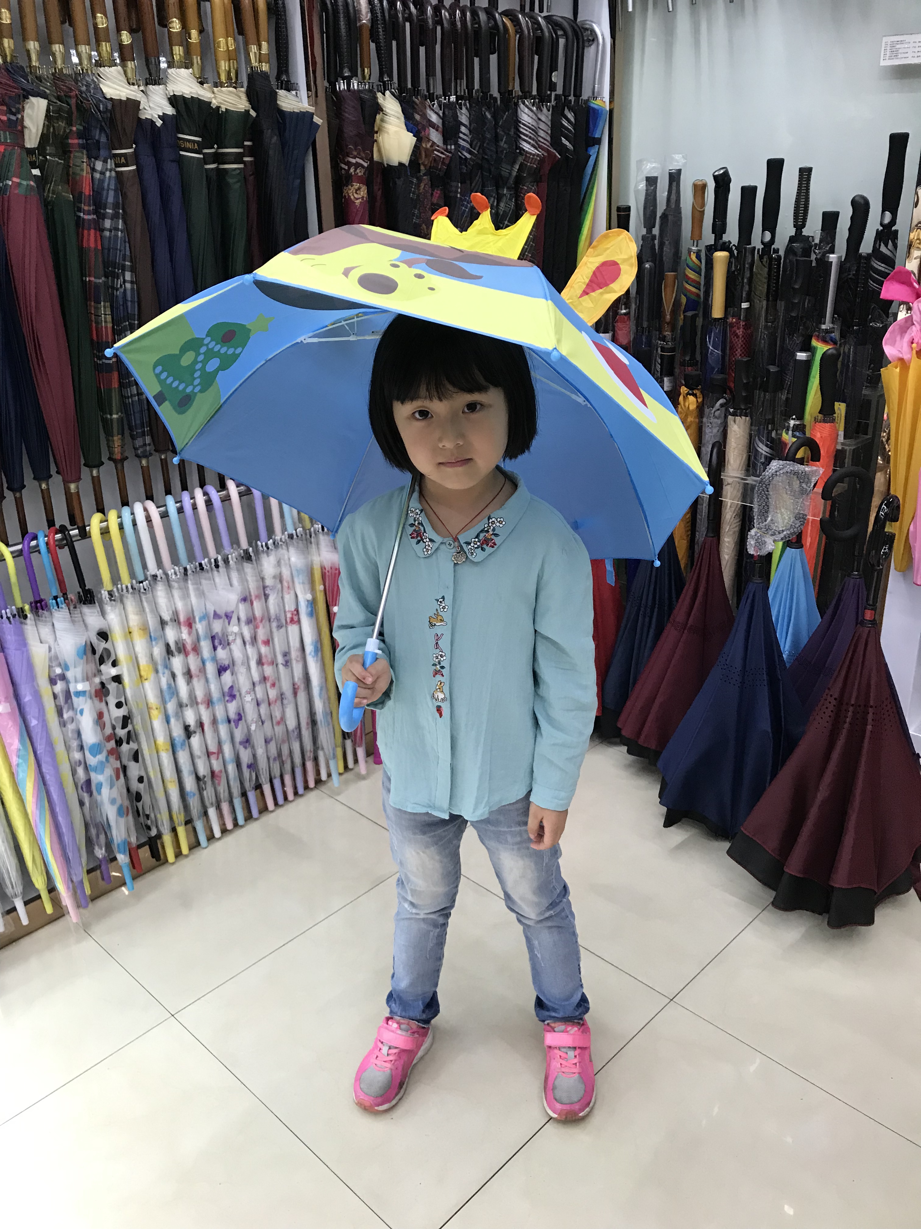 Modeling Umbrella Children's Umbrella Girl Toddler Round Boy Baby Child Primary School Princess Portable Creative Easy To Put Away Small Cute Mini Ear Umbrella undefined