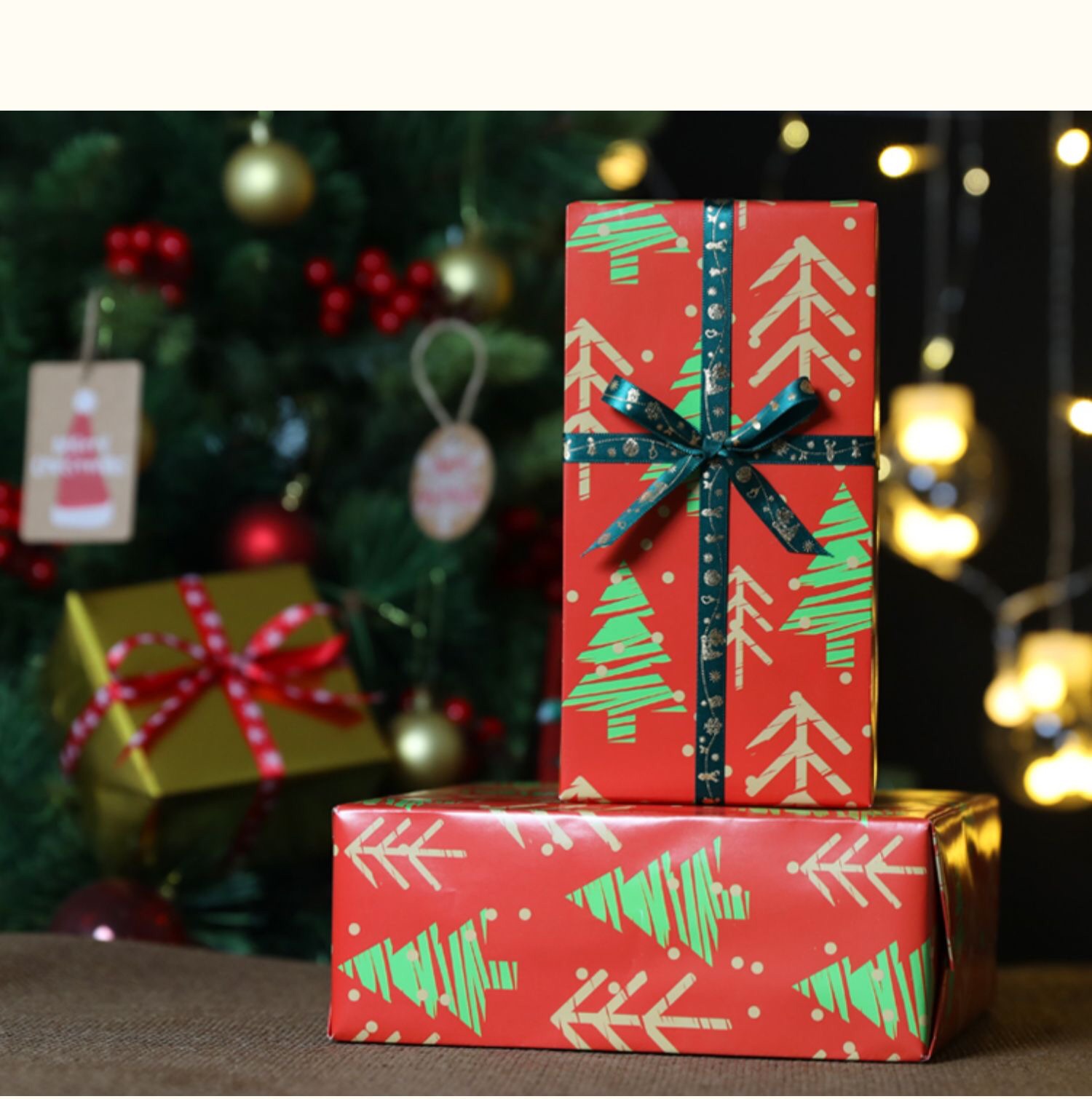 圣诞节包装纸礼品盒礼物创意ins风节日打包纸超大张DIY手工纸细节图