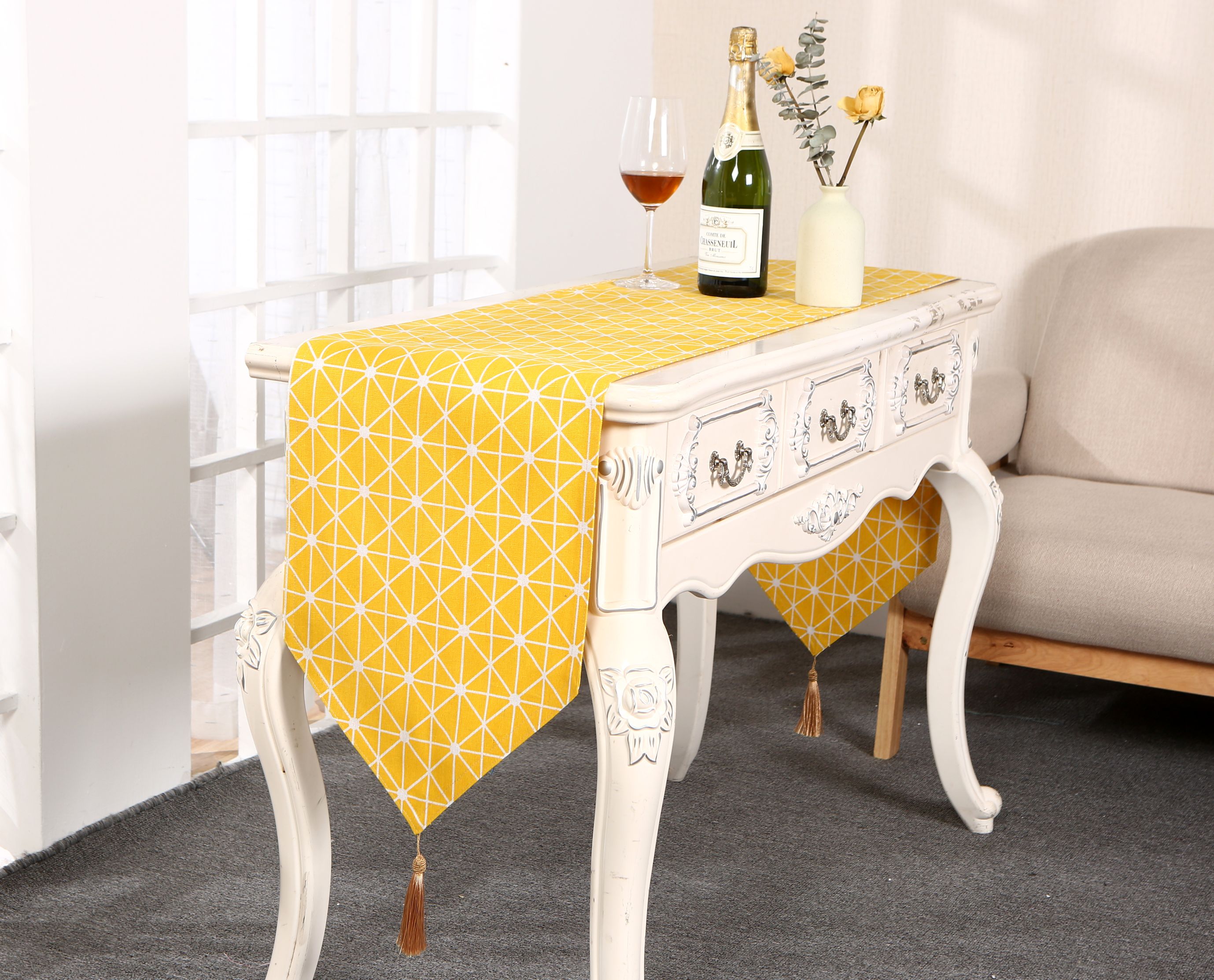 33*180 cm tablecloth and table flag classic color golden armor supports custom size tablecloth and table flag