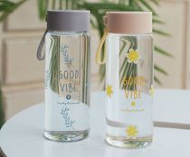 New hand-held space glass tumbler anti anti large capacity L plastic glass bottle teacup bottle