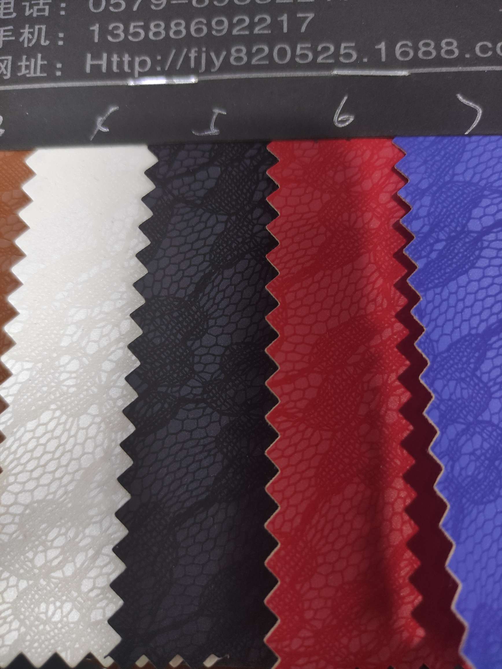 Factory direct sales of high, medium and low-grade leather fabrics with PU lace pattern in large stock. Popular new styles detail image 3