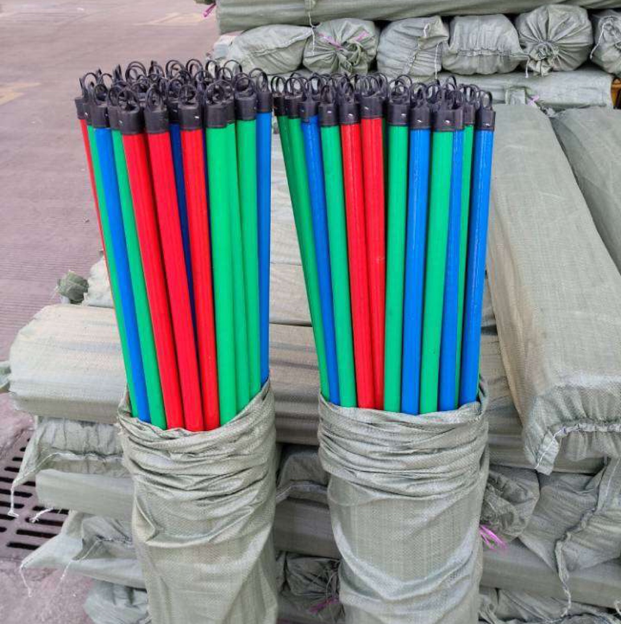 木杆，木纹杆，花杆，红，蓝绿杆