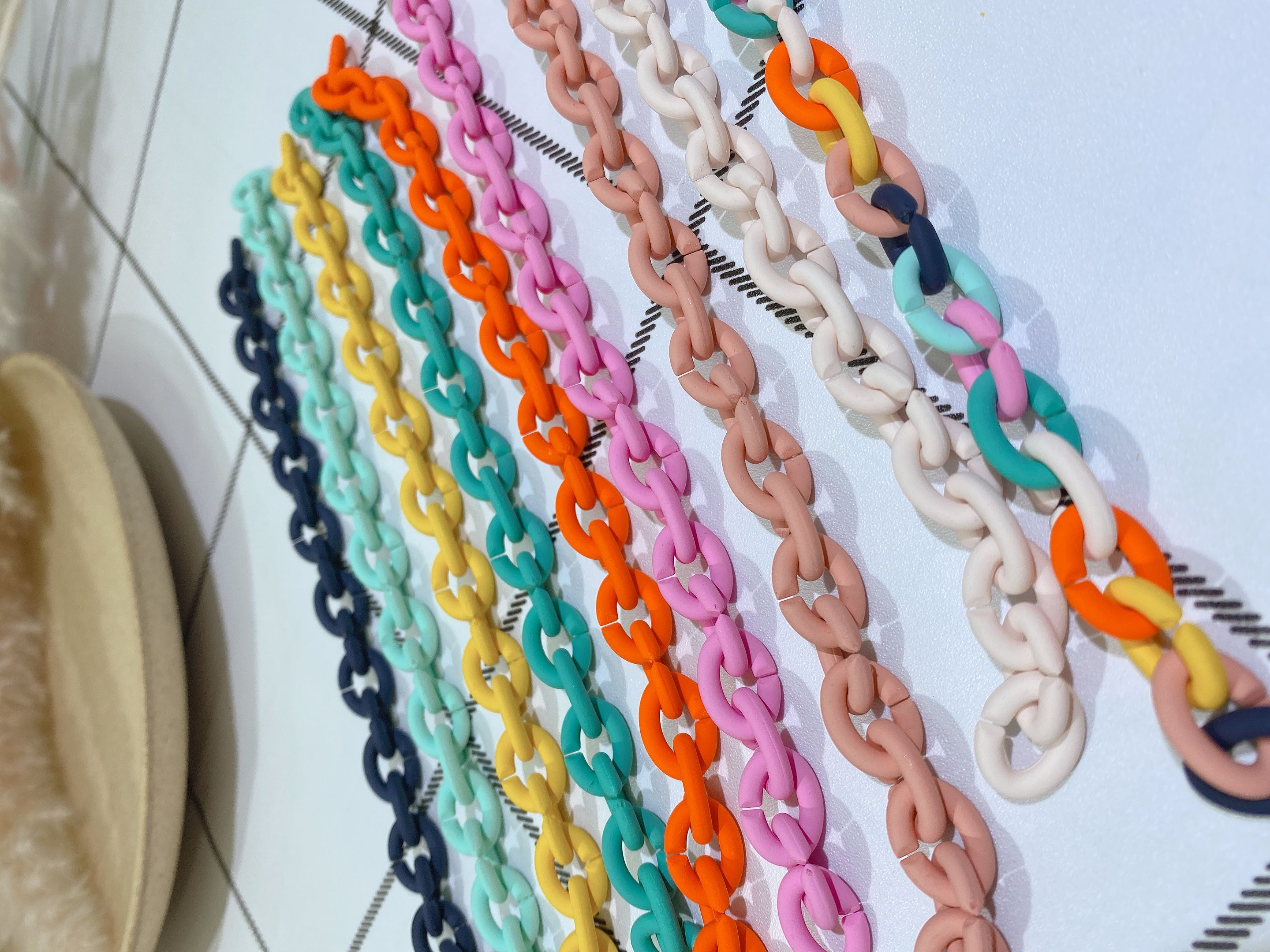 Acrylic rubber connecting mouth bag buckle bracelet decoration accessories