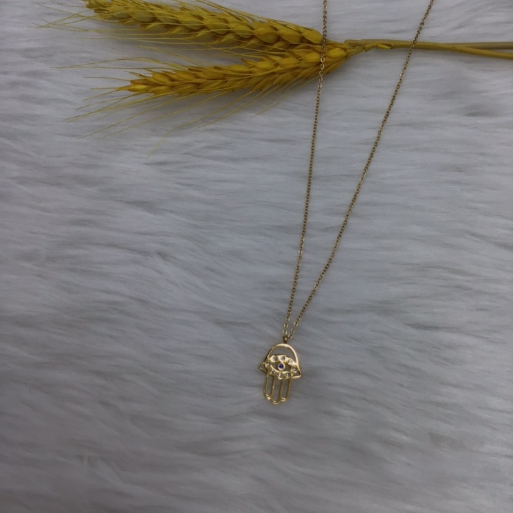 Palm Diamond Necklace Gallman 034 Stainless Steel Popular Fashion Trend