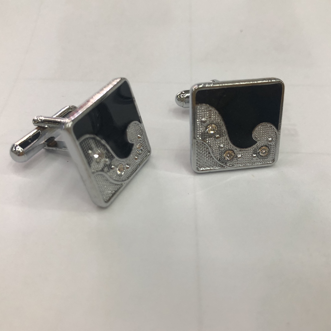 点漆方形普通脚袖扣cufflinks