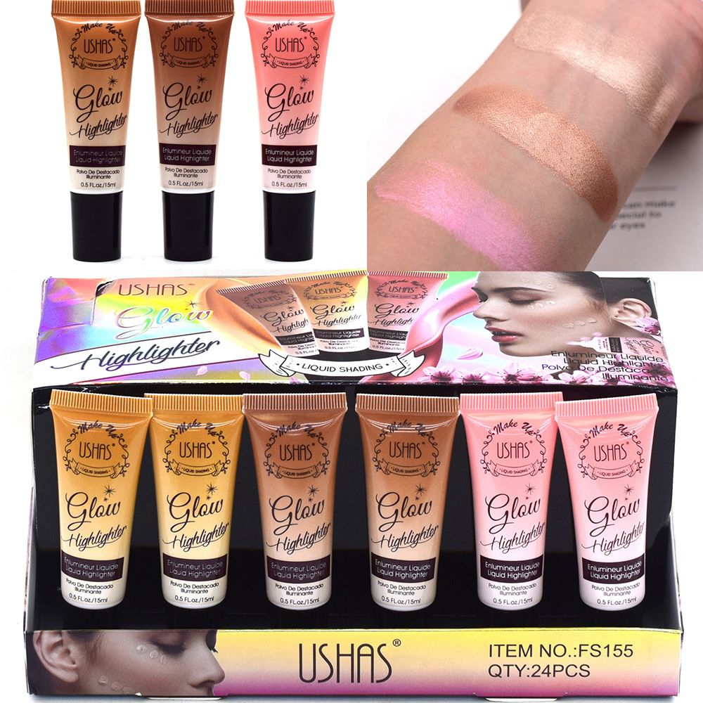 【 24-Tube Pack 】FS155 Highlighter, Contouring and Brightening Liquid, Waterproof Hose, New USHAS European Beauty details Picture