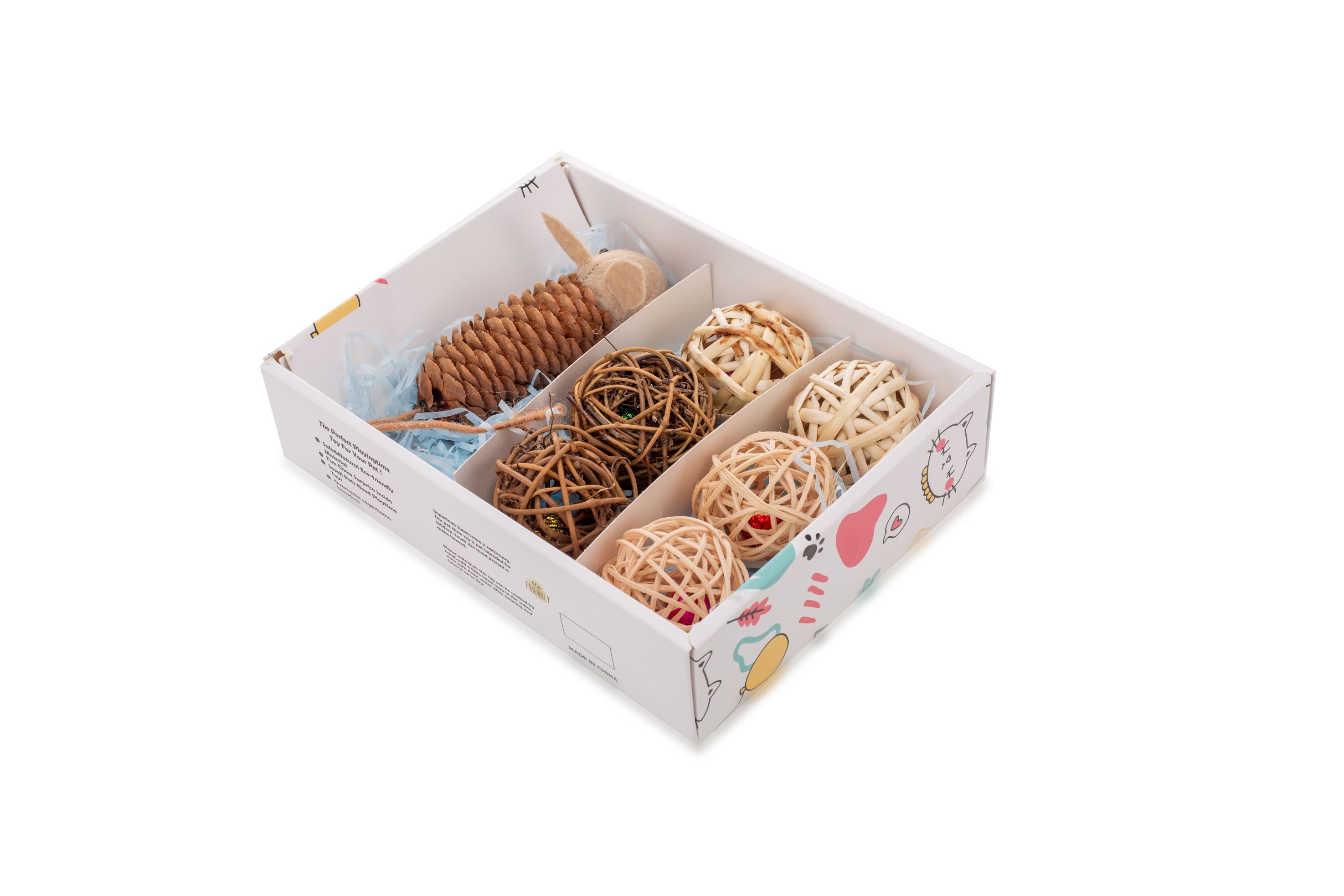 Purely handmade and natural cat toys details Picture