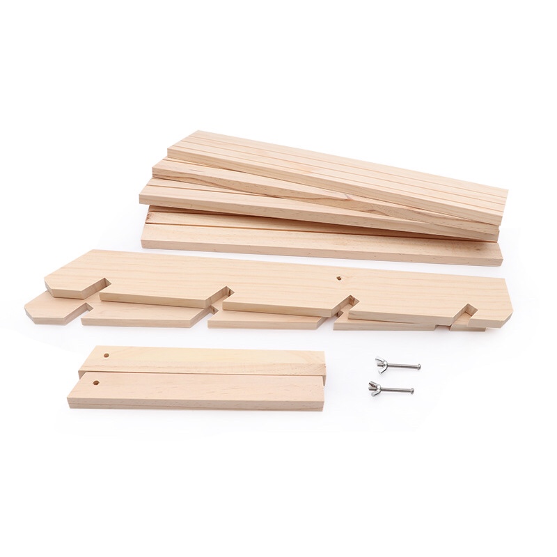 原木戒指展示架多层耳环耳钉展示架饰品架子可拆摆耳环卡片首饰架（二层拆装）细节图