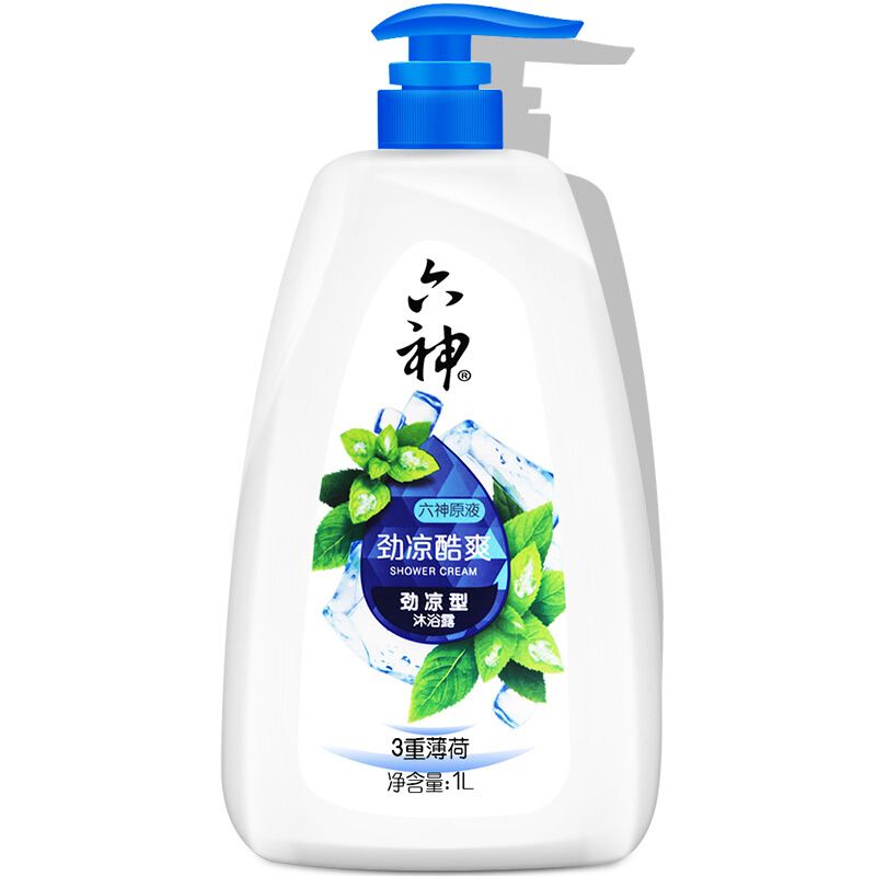 六神沐浴露劲凉酷爽沐浴露450ml三重薄荷清凉冰爽沐浴液详情图5
