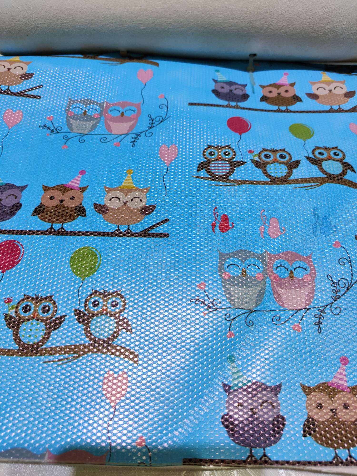 Football-patterned leather material pattern detail image 1