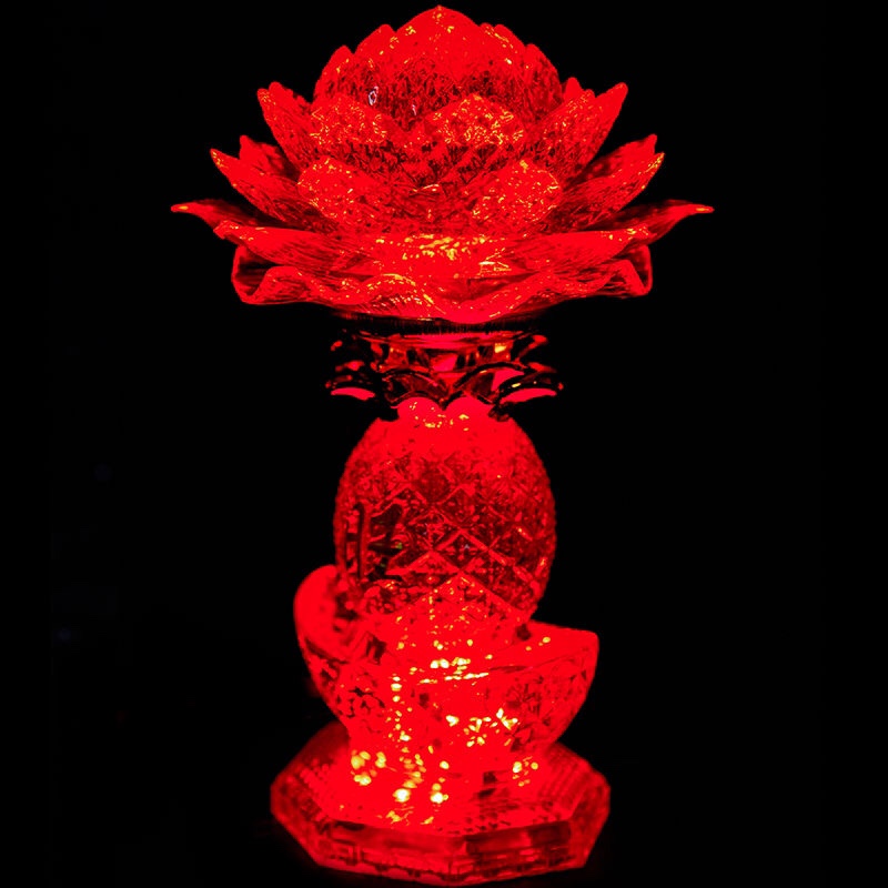 Lámpara de ofrenda frente a buda lámpara de dios de la riqueza LED wangcai luz auspiciosa para el hogar lámpara de ofrenda 10 wangcai lámpara de loto Item Picture
