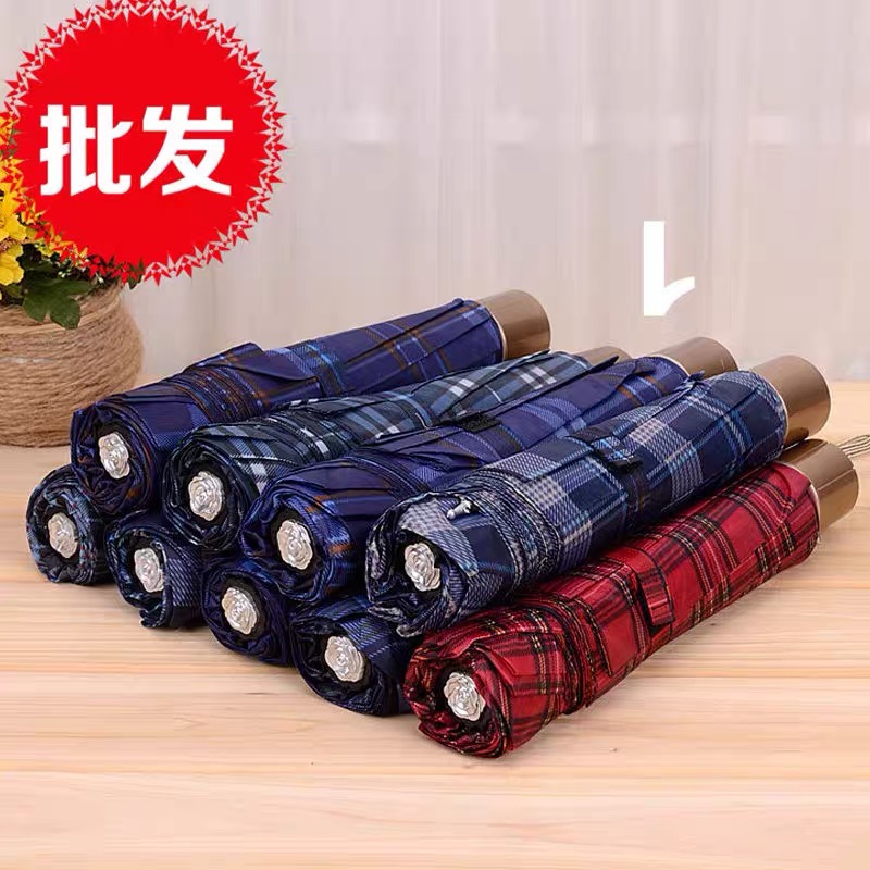 Umbrella Sun Umbrella Three Folding Umbrella Gift Umbrella Umbrella Umbrella Silver Glue 7 Bone 10 Bone Lattice Umbrella Manufacturers Direct Sales Application Scenario
