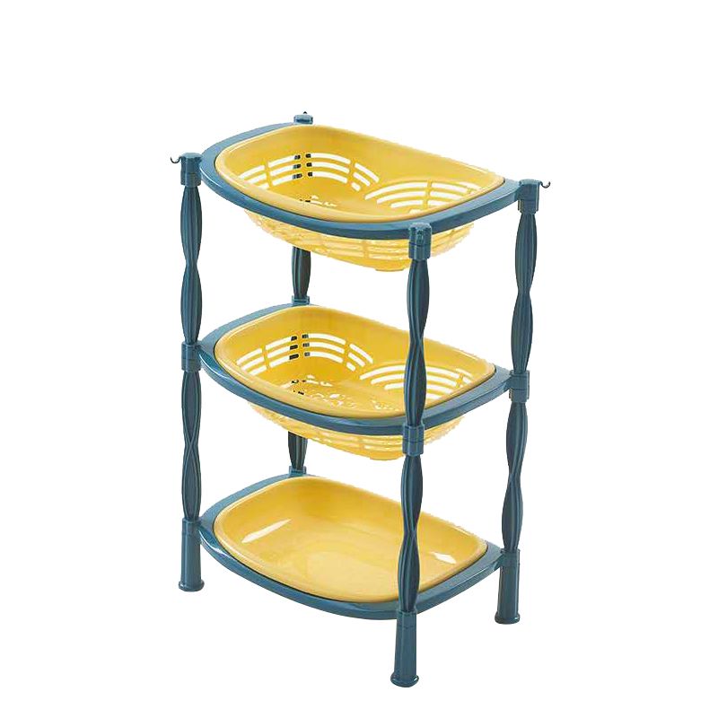 Wholesale of three-layer kitchen plastic storage racks, creative bathroom storage racks and floor-standing sundries storage racks in stock Item Picture