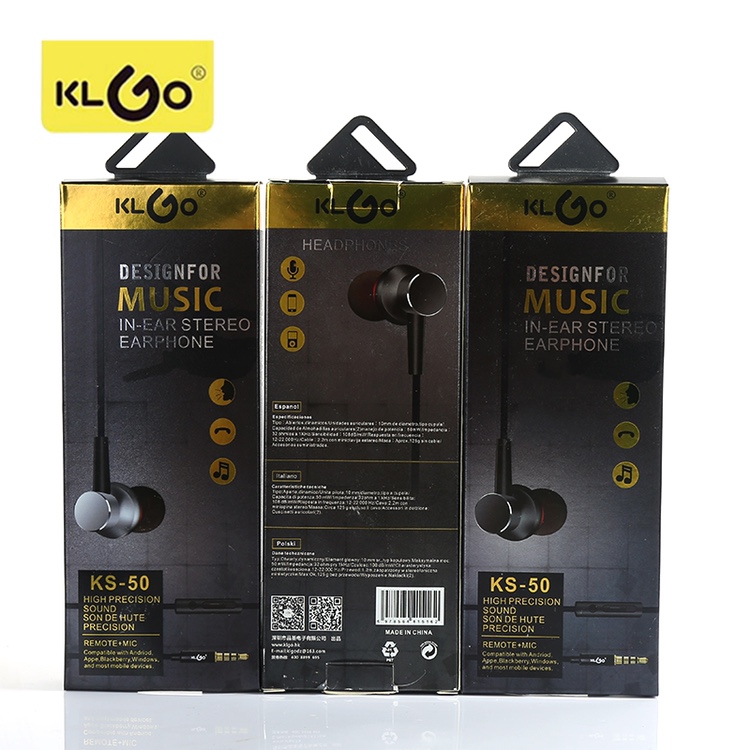 KLGO cool for KS-50 small gold headphones