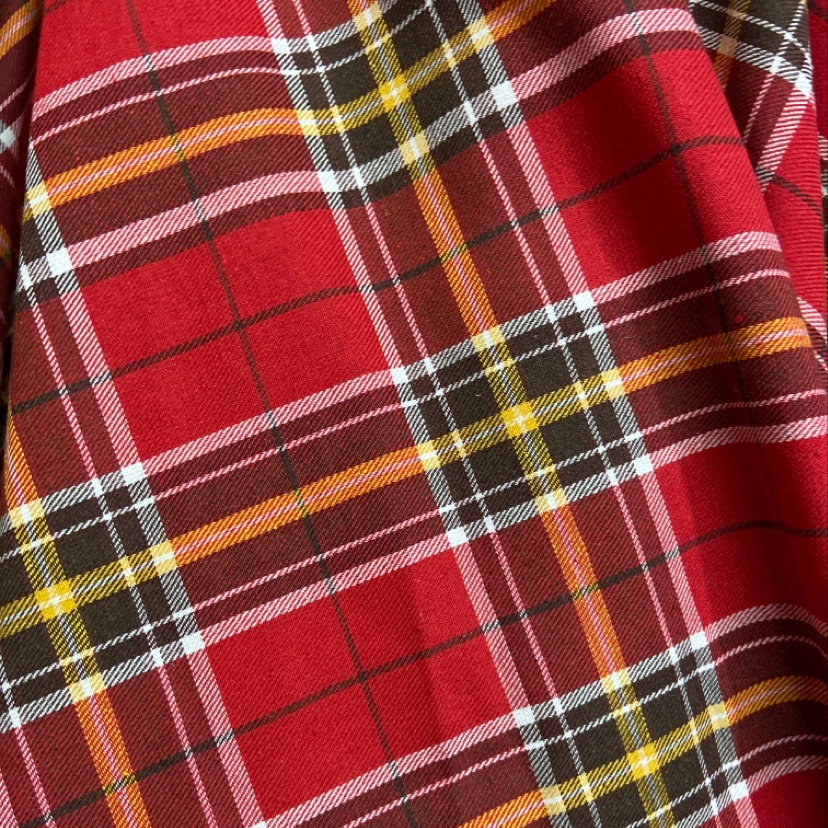 棕条红格衬衫布料格子jk制服裙布料装饰品工艺品头饰布料多色可选