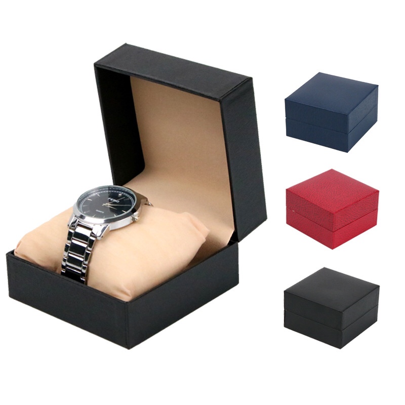 现货手表包装盒 胶胚手表盒表天地盖盒皮革首饰盒表盒定制表盒 （多色）
