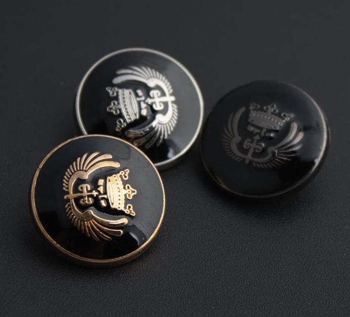 Top metal suits for men and women, suit coats, buttons, QQ son black wing shirts, jackets, windbreaker buttons