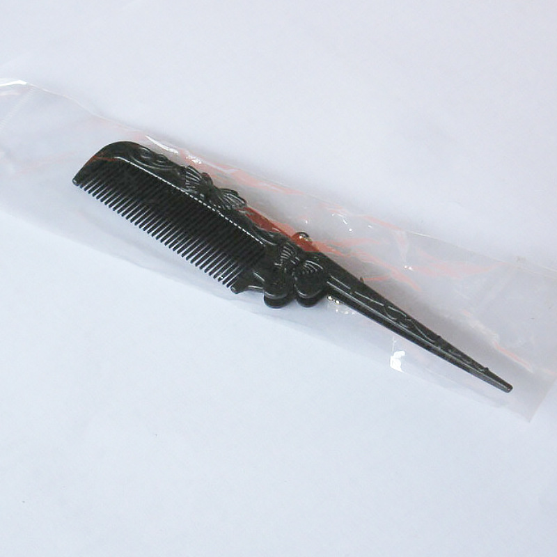 Retro butterfly foldable hairdressing pointed tail comb, folding comb, makeup comb, beating comb and picking comb Specification image