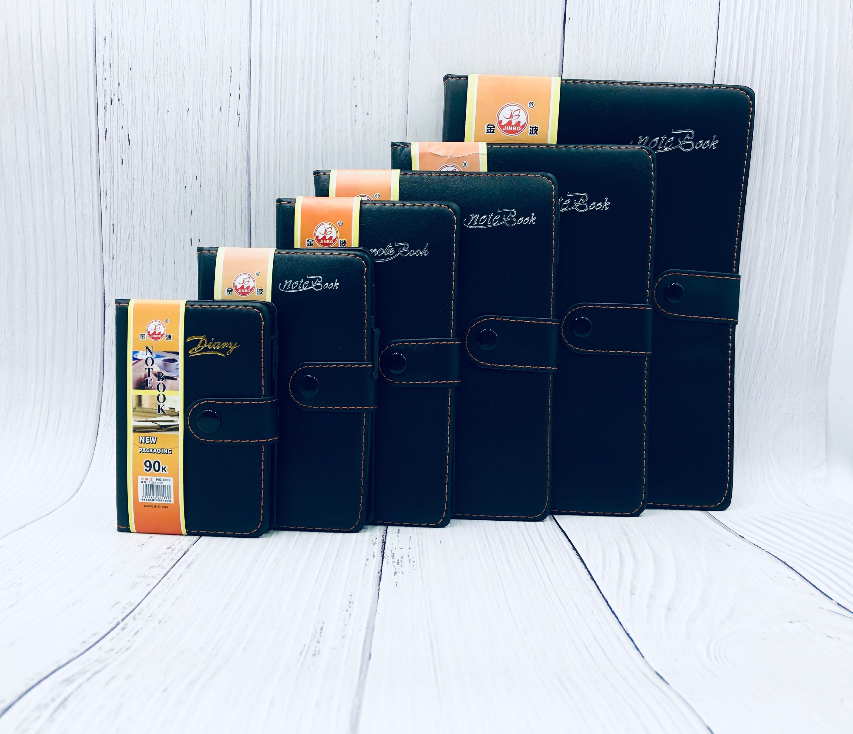 32K full black notepad with pen and buckle thumbnail