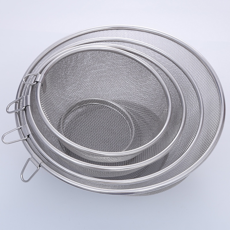 Stainless steel lifting ring round basket
