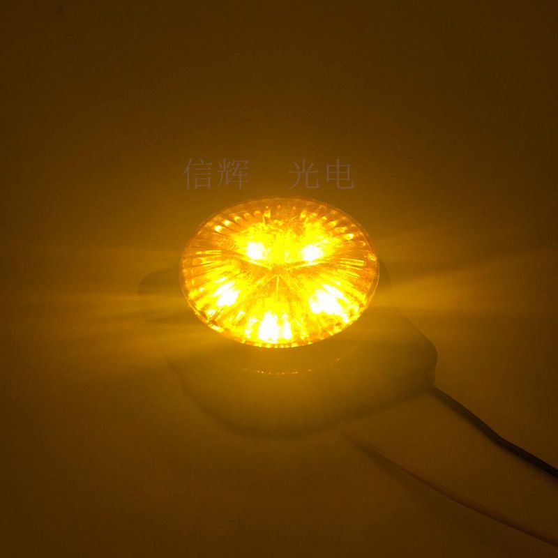Factory direct supply truck LED side lights, 24V ultra-bright round top lights, bus warning taillights, electronic side lights details Picture