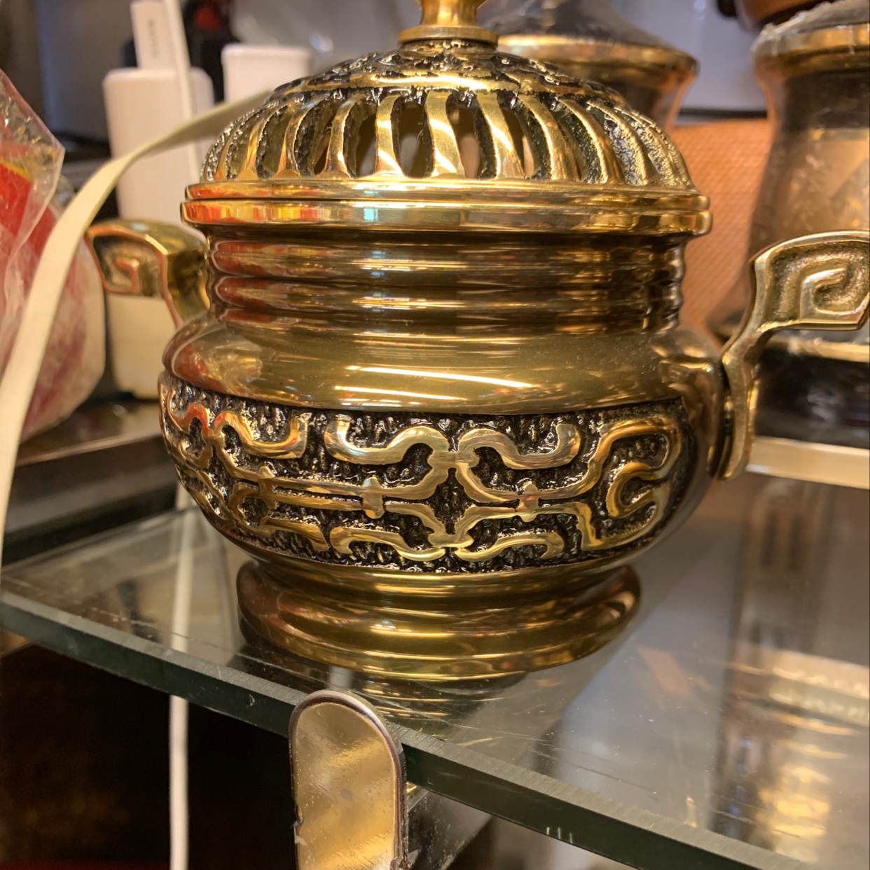Pure copper incense burner from Taiwan details Picture