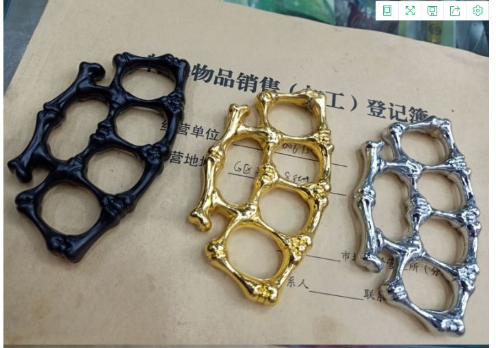 户外防身防狼拳扣铁拳头铁四指拳刺 三色节节高详情图5
