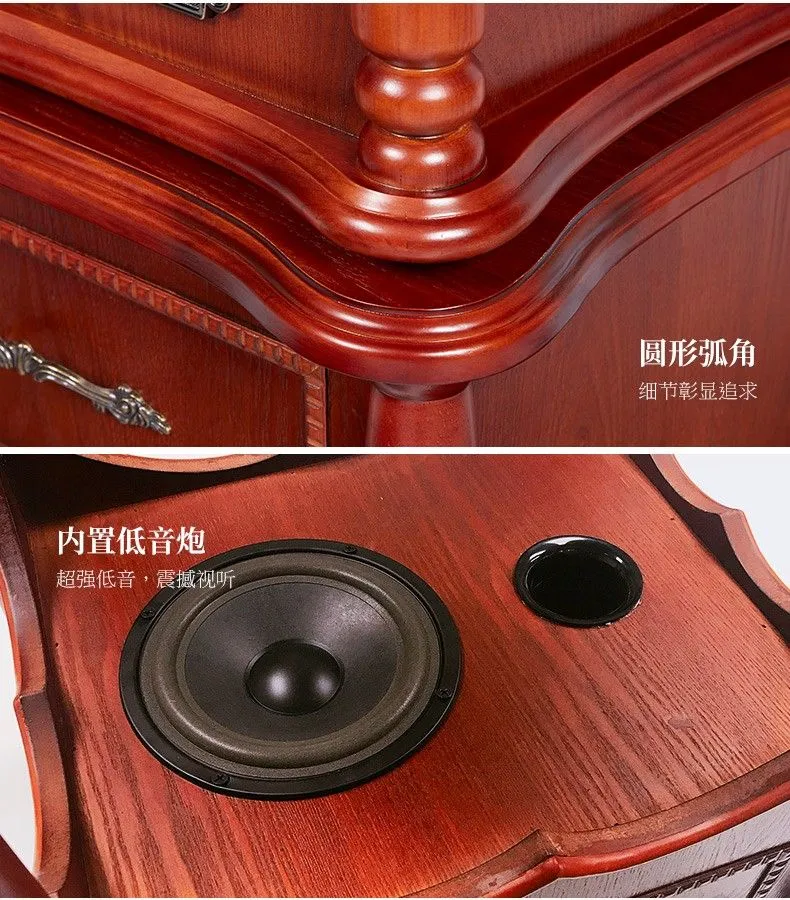 Vannesi European-style solid wood retro gramophone, antique vinyl record player 25X Bluetooth speaker detail image 7