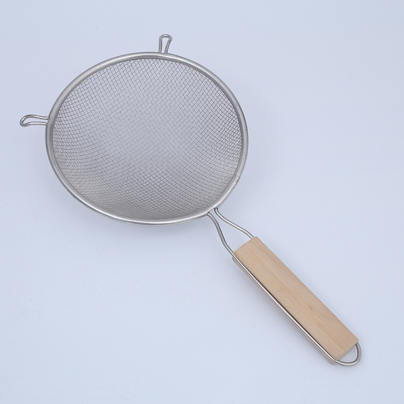 小木柄双层网油格白底实物图