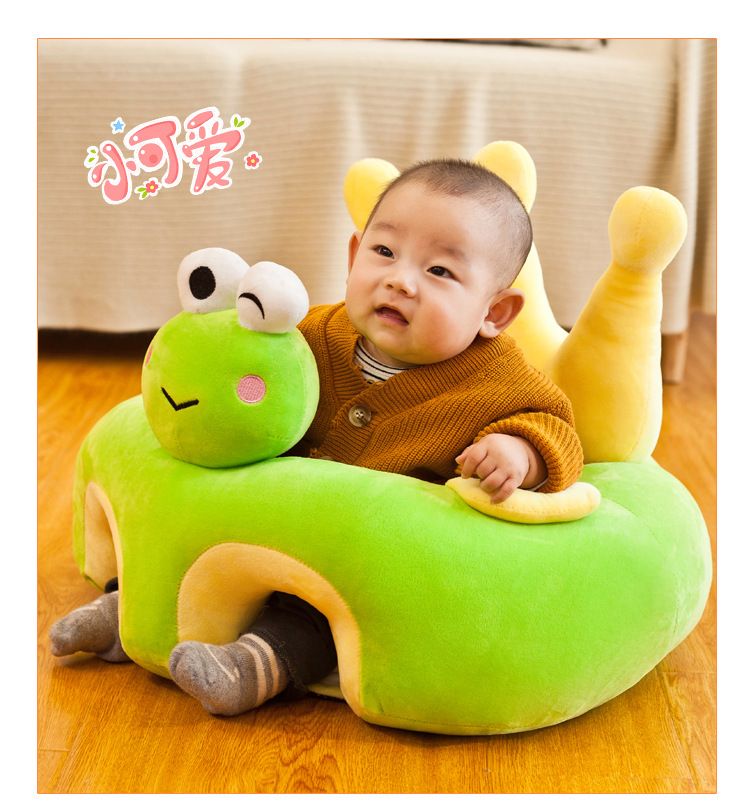 婴儿学座椅 安全坐垫辅助宝宝学沙发毛绒玩具 卡通动物学座椅批发详情图5