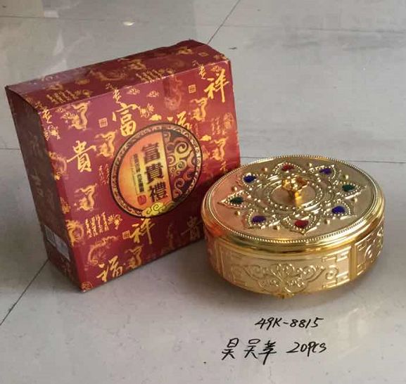 8815 (Large golden electroplated candy box + Color box)