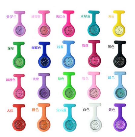 硅胶护士表简约复古可爱挂表护士怀表果冻表学生款式时尚男女手表详情图6