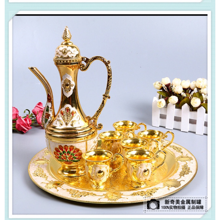 2030 Zinc alloy wine set, peacock design, shooting props, wedding gifts thumbnail