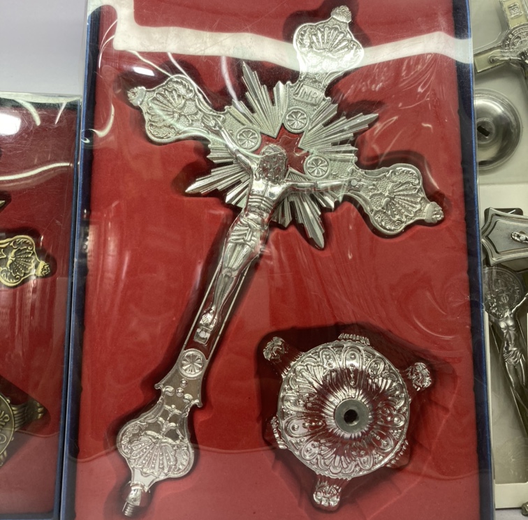 厂家直销金属十字架，合金十字架摆件，基督教十字架，站立十字架，宗教圣物，吉高合金饰品配件8538