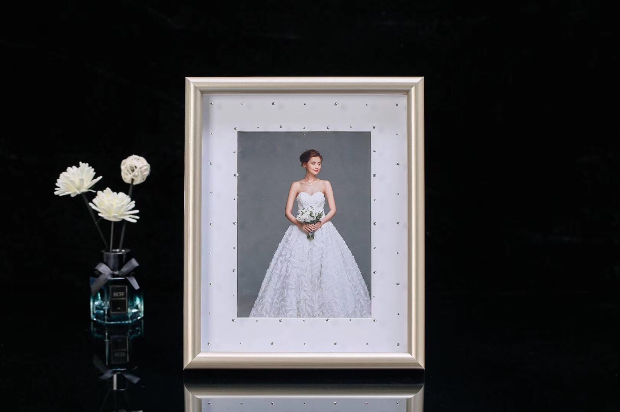 简约相框/婚纱摆台/钻石相框细节图