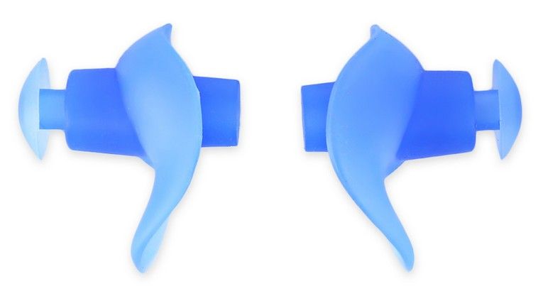 Manufacturers direct flower - shaped silicone earplugs swimming accessories wholesale NC6 flower - shaped earplugs blue details Picture