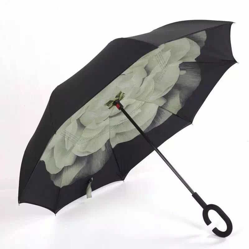 SD umbrella 反向伞双层伞免持式C型雨伞 可站立详情图2