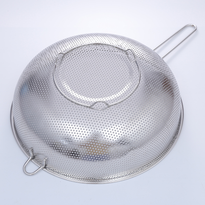 Stainless steel single-handle rice sieve Specification image
