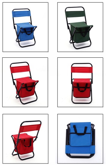 纯色带包写生靠背椅户外钓鱼凳便携式折叠椅金属牛津布小板凳包详情图5