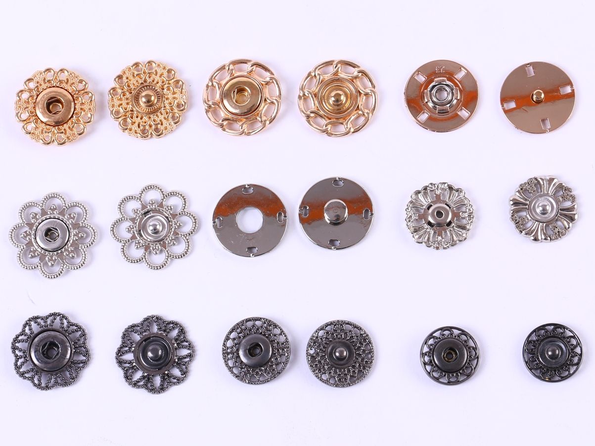 【 Chaoshicheng 】 Factory direct sales of high-end alloy snap fasteners for eco-friendly coats, invisible snap fasteners and hidden buttons