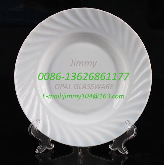 义乌好货汤盘玻璃盘乳白玻璃-9寸深盘soup plate