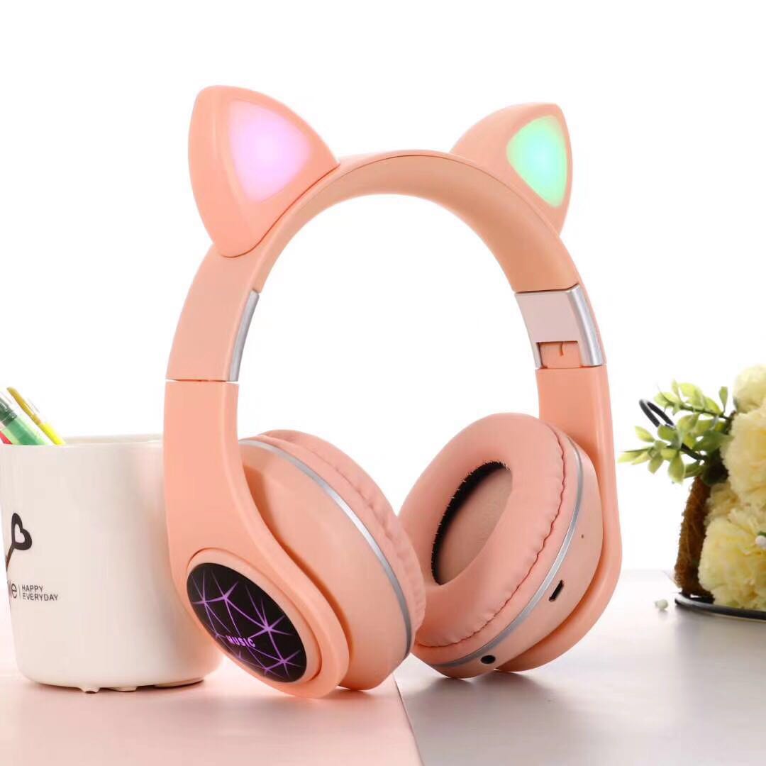M2 Macaron Bluetooth Large Headphones, Cat Ear Large Headphones, Bluetooth card insertion for sound collection Specification image