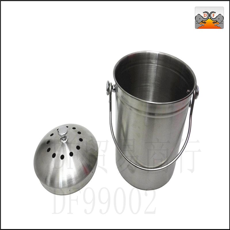 DF99002  垃圾桶不锈钢圆形箱食物回收桶带防臭层厨余桶防潮潲水桶 堆肥桶 DF TRADING HOUSE详情2
