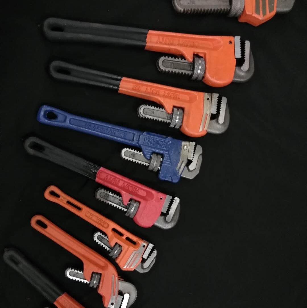 14-inch hardware tools, quick pipe wrench, pipe wrench, American heavy-duty plastic-coated pipe wrench, pipe repair wrench