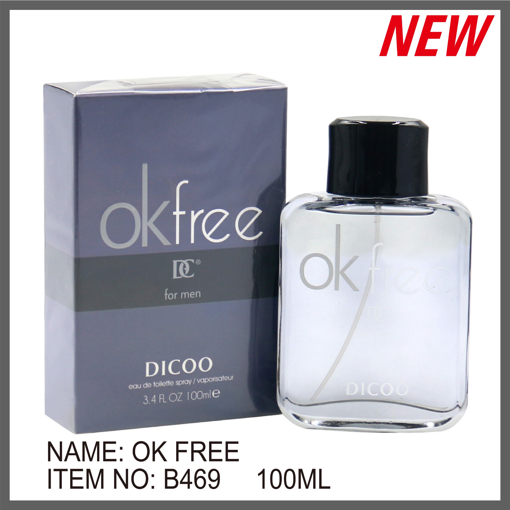 Factory direct sale: DICOO Men's Sports Perfume 100ml, Men's eau de Toilette, casual and sporty summer details Picture