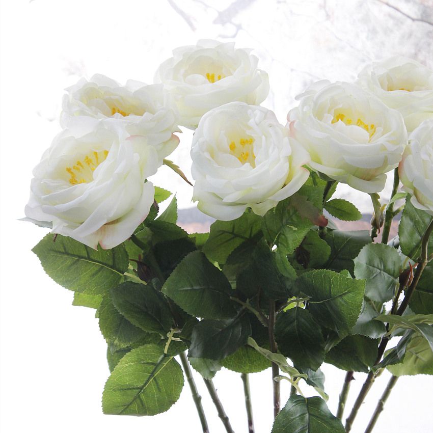 New real object shooting simulation flower single-head Royal British rose artificial flower wholesale in Yiwu high-end single-stem flower AF1099 Royal British rose