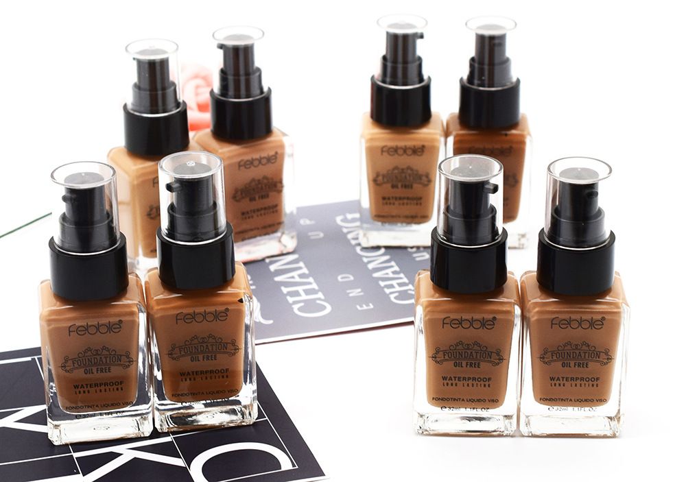 【12 Bottles 】FS089C Deep Skin FEBBLE Glass Bottle Moisturizing, Nourishing and Concealing Foundation with sample size Application Scenario