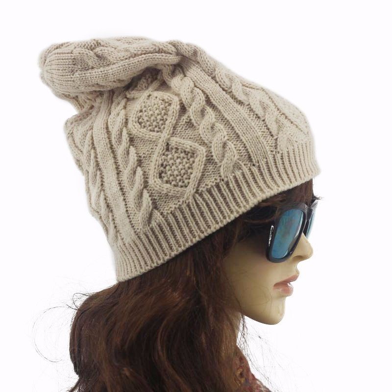 女式帽子人造羊毛扭纹无檐小便帽冬季帽子针织保暖帽详情图4