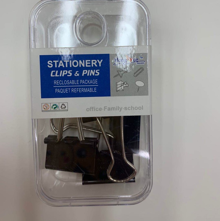 黑色彩色长尾夹