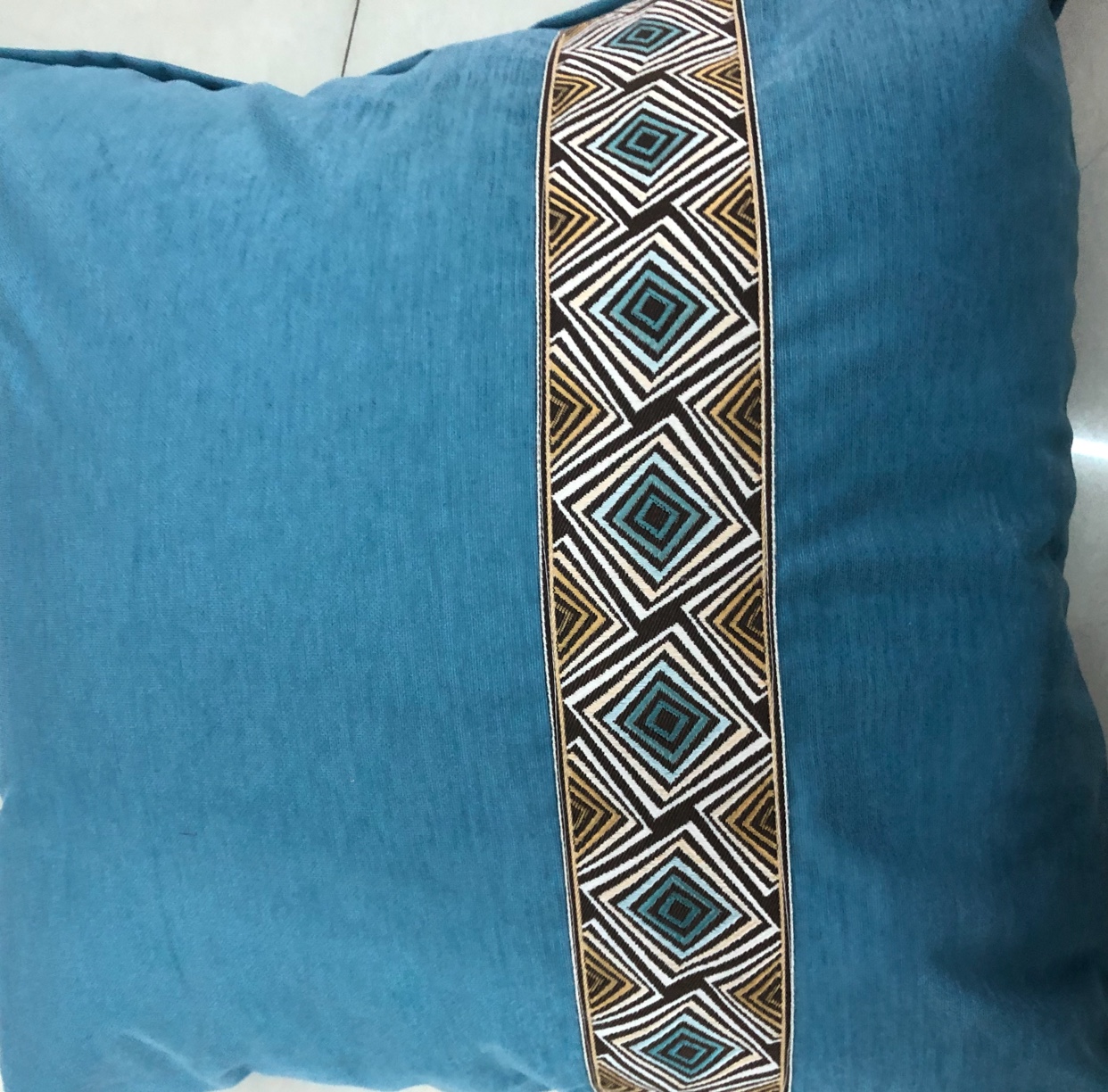 Large Cushion With Plain Color Splicing Square Car For Office Throw Pillows